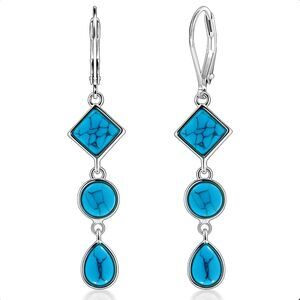 925 Sterling Silver Dangle Earrings for Women Trendy Hypoallergenic